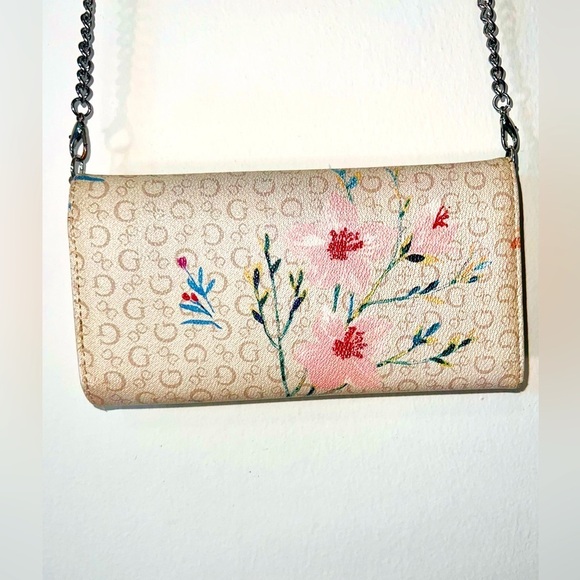 Guess Designer Floral Flower Bag Purse Handbag Shoulder Bag Crossbody Purse - Picture 9 of 9